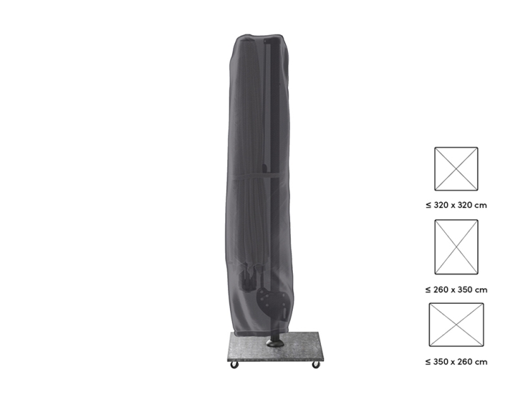 Husa mobilier gradina AeroCover pentru umbrela de terasa, 260x55/60 cm, patrata, antracit