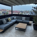 Set mobilier gradina si terasa Higold New Polo, coltar 5 locuri, gri