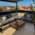 Set mobilier gradina si terasa Higold New Polo, coltar 5 locuri, gri